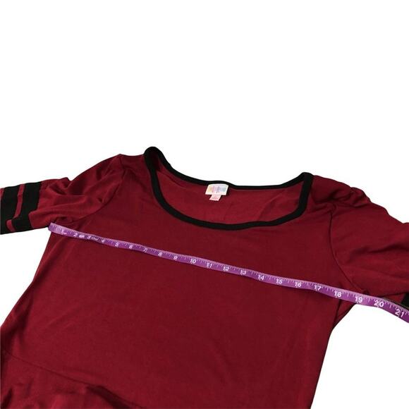 LuLaRoe Fit & Flare Dress  XL Red   Polyester Spandex - Picture 6 of 10